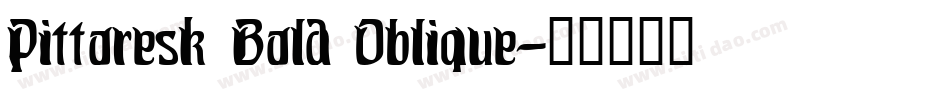 Pittoresk Bold Oblique字体转换
